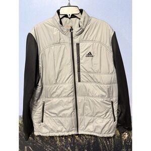 Adidas Mens Climaheat Primaloft Full Zip Jacket Packable Grey XL